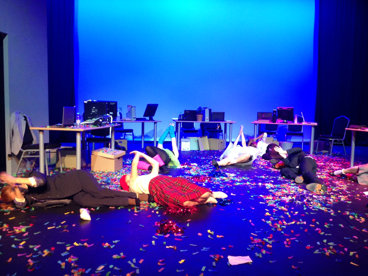 TJunction2017's tweet photo. The carnage of a physical theatre dress run... #superduperplasticcupcompany #openingthursday #PT #dreams #confetti #babs #TJunction2017 https://t.co/bR3TOvJSXf