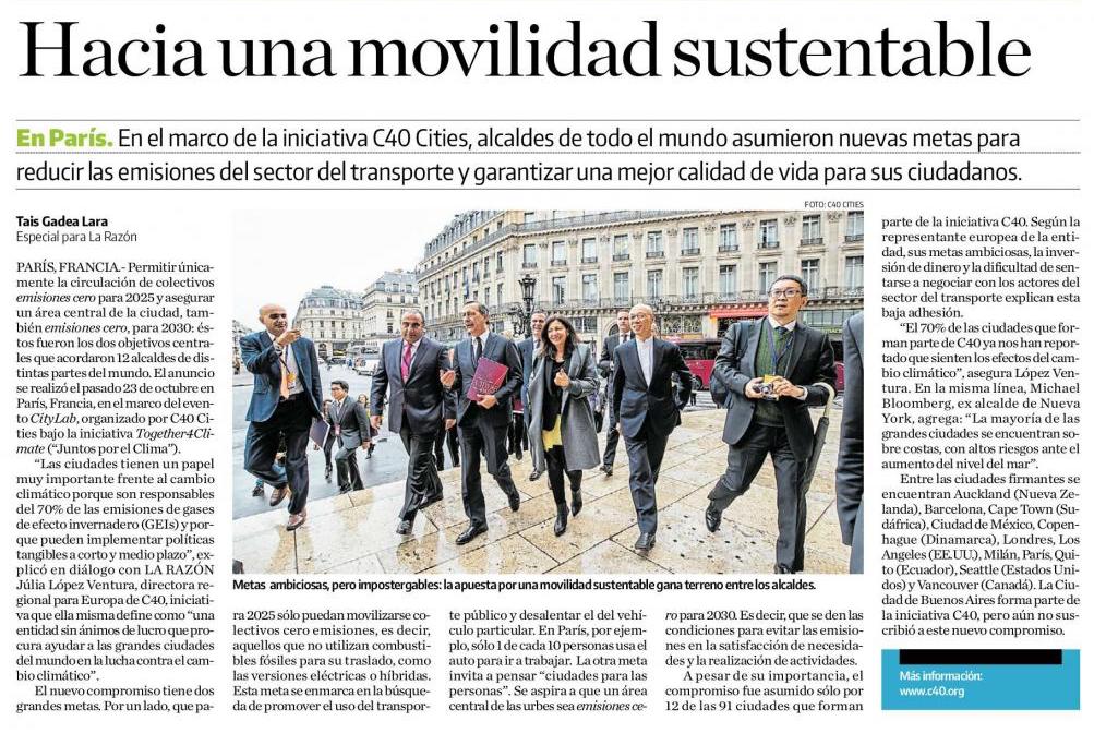 TaisGadeaLara's tweet photo. 🌎 De #París a #BuenosAires con mi nota en @LRSustentable sobre las #ciudades y su lucha ante el #cambioclimático 📰 https://t.co/pyHM0lRHlb https://t.co/P7WDZ8uu51