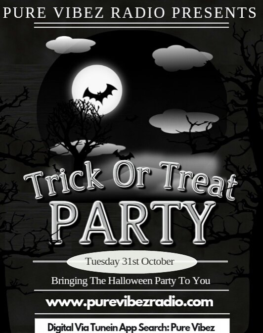 DeeJayCress's tweet photo. TrickOrTreat Is The Question. @PureVibez1 Will Have The Vibes All Day Including Weird&amp;Spoooooky. So Keep It #PVR If You DARE! Wahahahahaaa! https://t.co/AOvS74GAHc