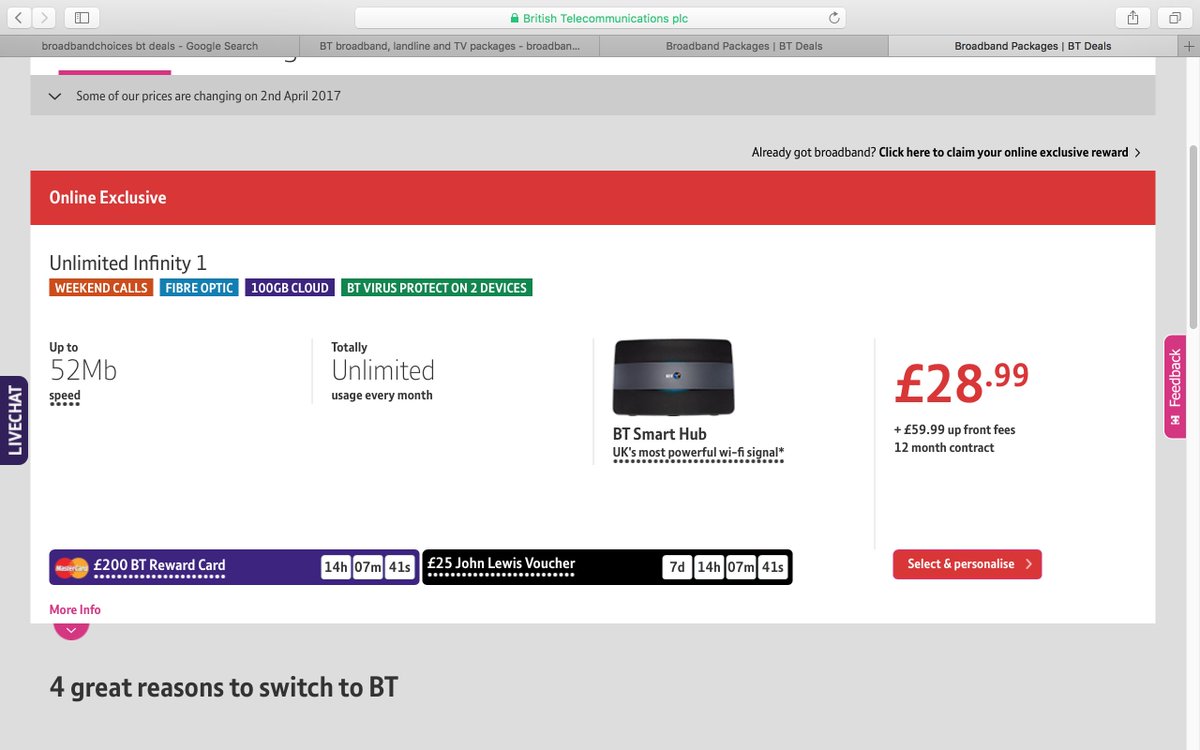 alexdotuk's tweet photo. @btcare BT trying to wriggle out of providing rewards as advertised again ! ! Been chasing JL voucher for 6 months https://t.co/T97hvFdzma