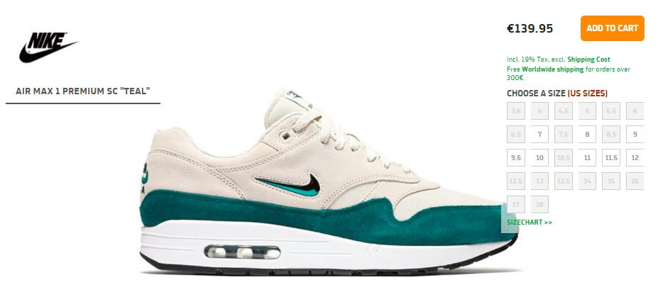 nike air max 1 premium sc jewel light bone atomic teal nike air max 1 premium sc jewel light bone atomic teal