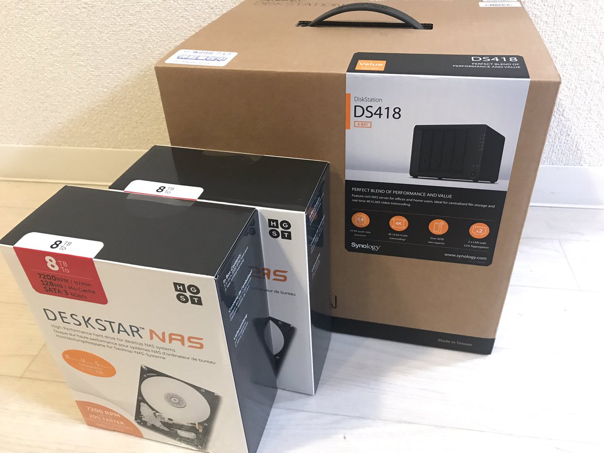 UG_Design's tweet photo. 散財IYH!!
高かった…

#散財 #NAS #DS418 #HGST #IYH https://t.co/c3nQuFQ6Nk