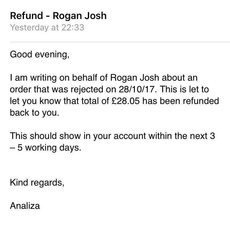 InkedDaddyBlog's tweet photo. This is piss poor from @roganjoshs in #Cheltenham - take an online payment THEN tell me they’re too busy to make the meal. Happy to keep the money for a few days tho! 😡 https://t.co/qHEtQRWjkO