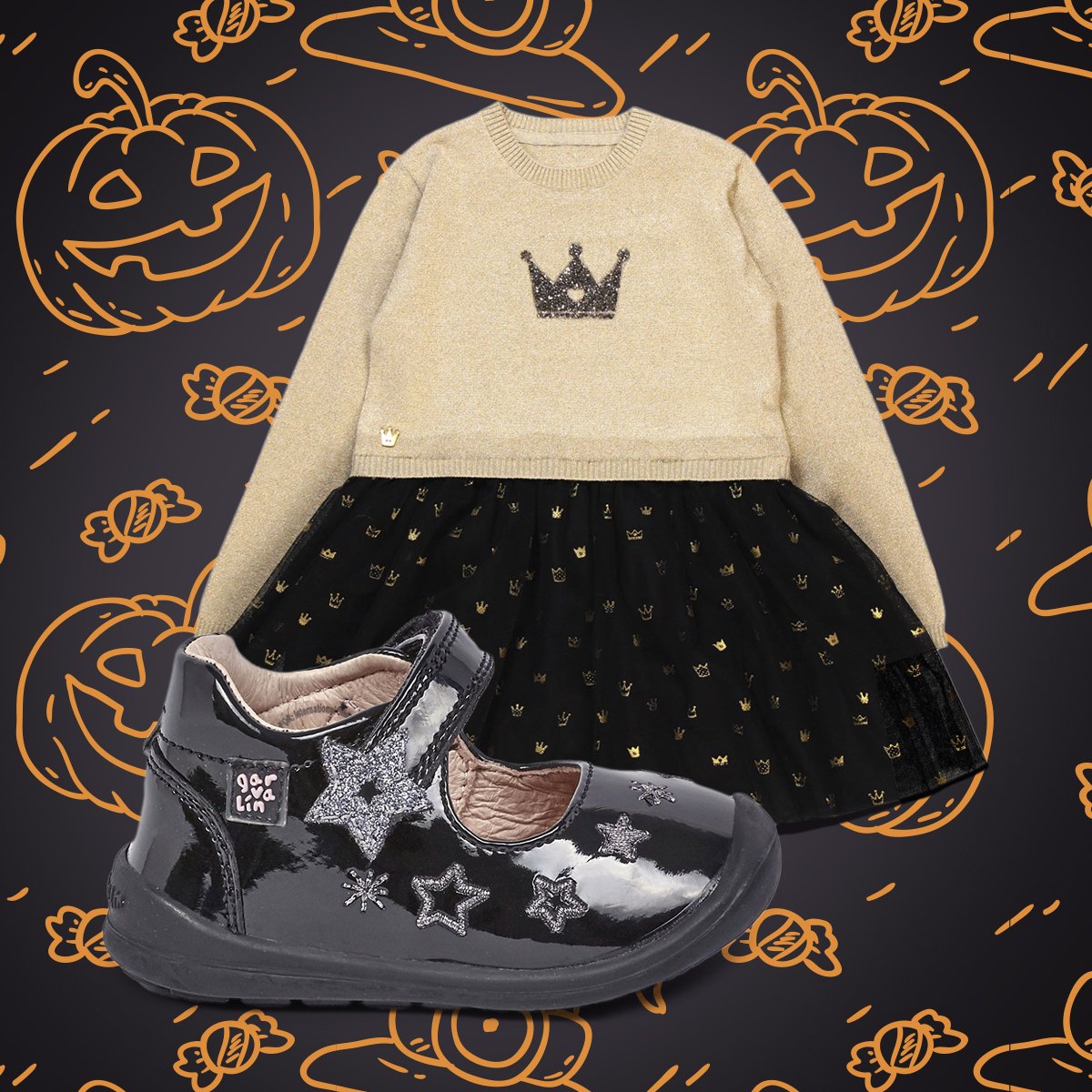 Look Garvalín, Look para #niñosquesonniños #HappyHalloween 
Ver más: bit.ly/MerceditaCharo… … 
#calzadoinfantil #kidshoes #fashionlook