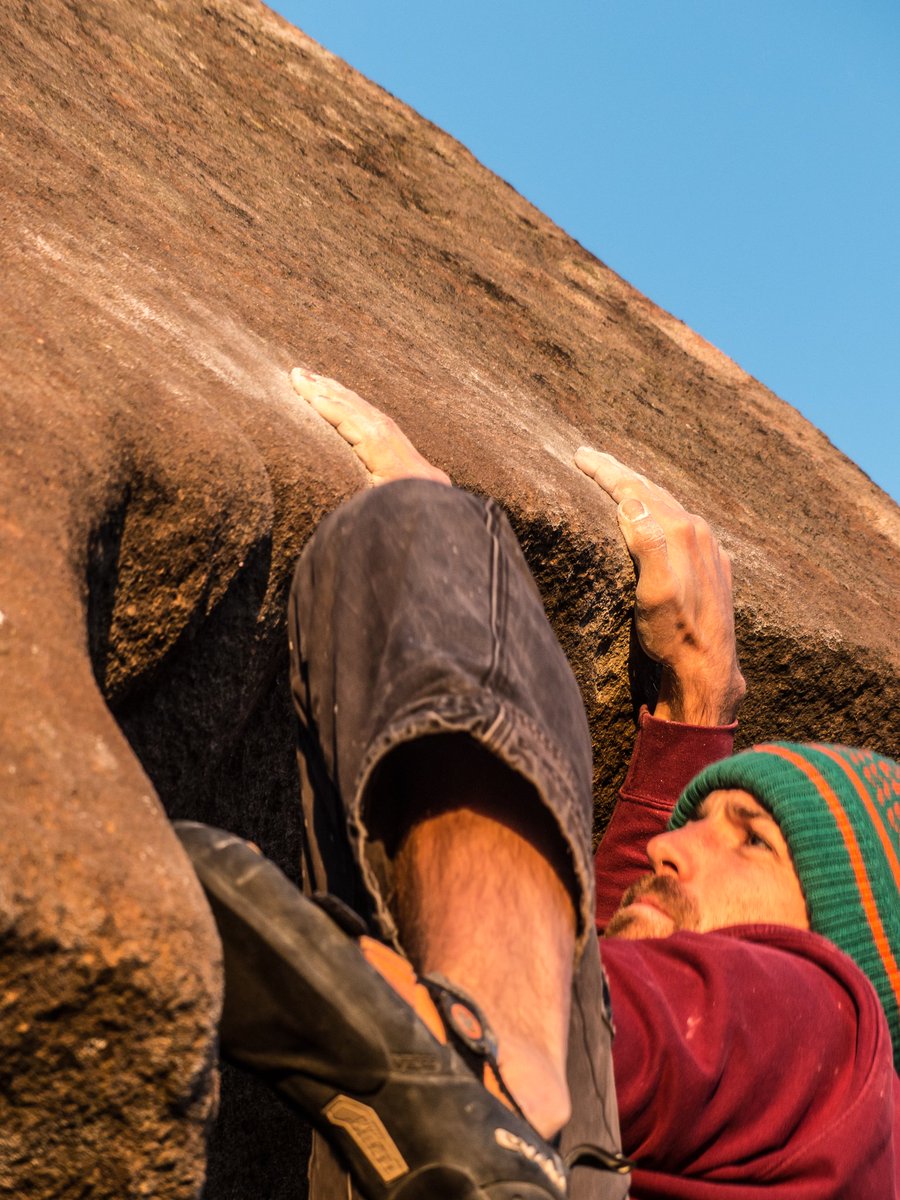 @gone_climbing on the superb hanging slab "Trust" at The Roaches. 
A joyful team send on this one
Quality weekend.