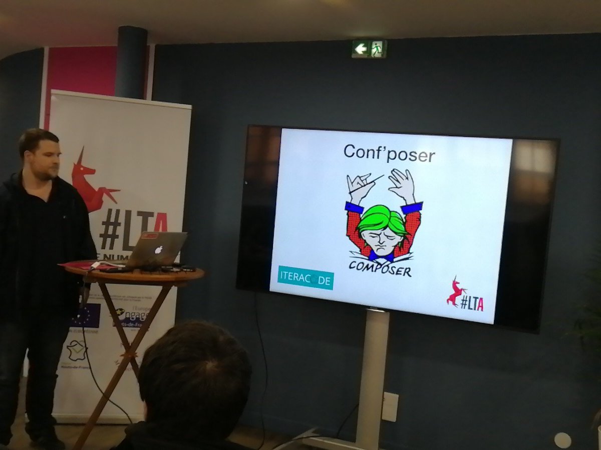 tornad17's tweet photo. Conf sur #composerphp par @Andarack dans un 15' pour comprendre @laTechAmienoise . #amiens #cantinenumerique https://t.co/UujyO732tq