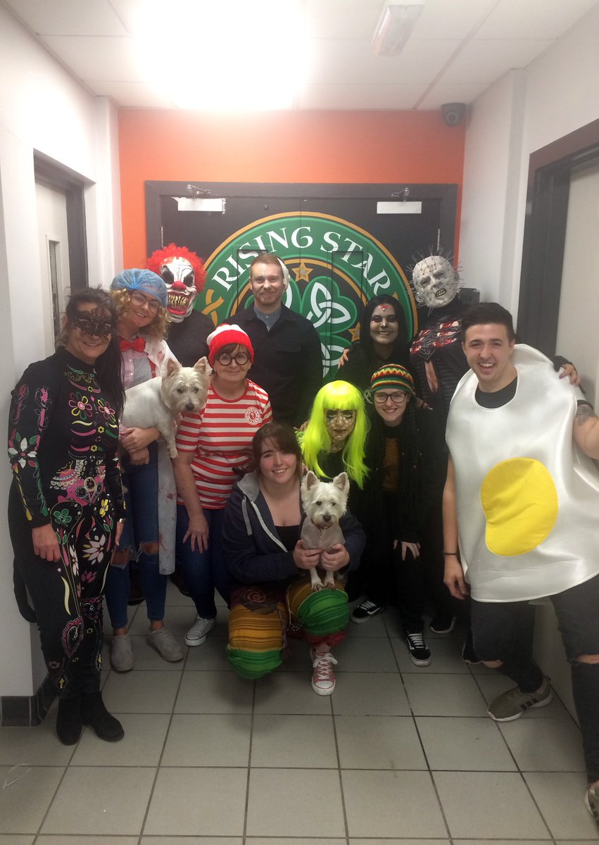 risingstardesig's tweet photo. Happy Halloween to All! 
Here are some of the Rising Star team dressing up for our customers today! 👻👻😈 https://t.co/ajxmFmdf3r