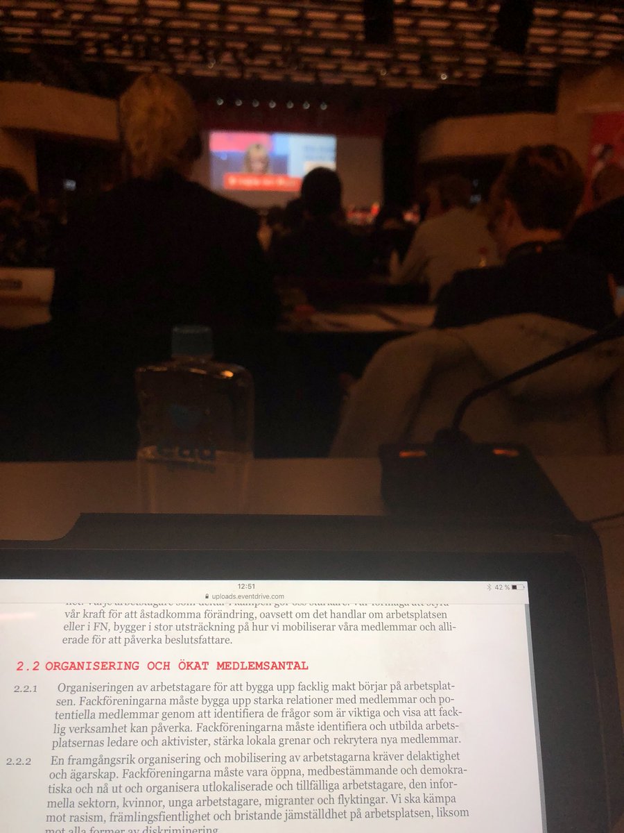 DaliaEi's tweet photo. Just nu disk om hur vi ska fortsätta öka i facklig styrka genom organisering och påverkan! Vi ska agera tsm #psicongress #vision_fack https://t.co/3nKeotx7xQ