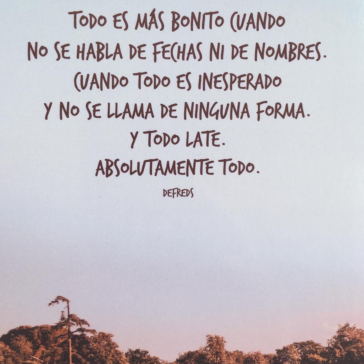 Defreds's tweet photo. Todo...

Una de las postales que viene de regalo solo en la primera edición de #Historiasdeunnáufragohipocondríaco https://t.co/Omb28ktIRF