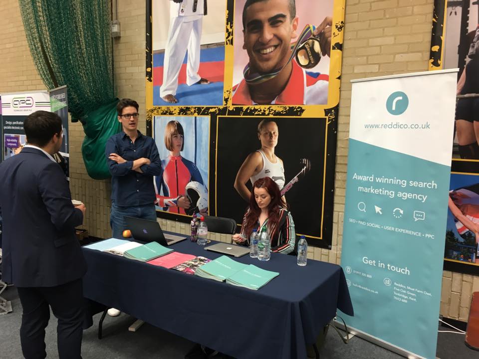 Reddico's tweet photo. We're down at @UniKent Careers Fair today. If you're interested in a career in digital, come and have a chat! #EmpFest17 https://t.co/ppeL85HFm7