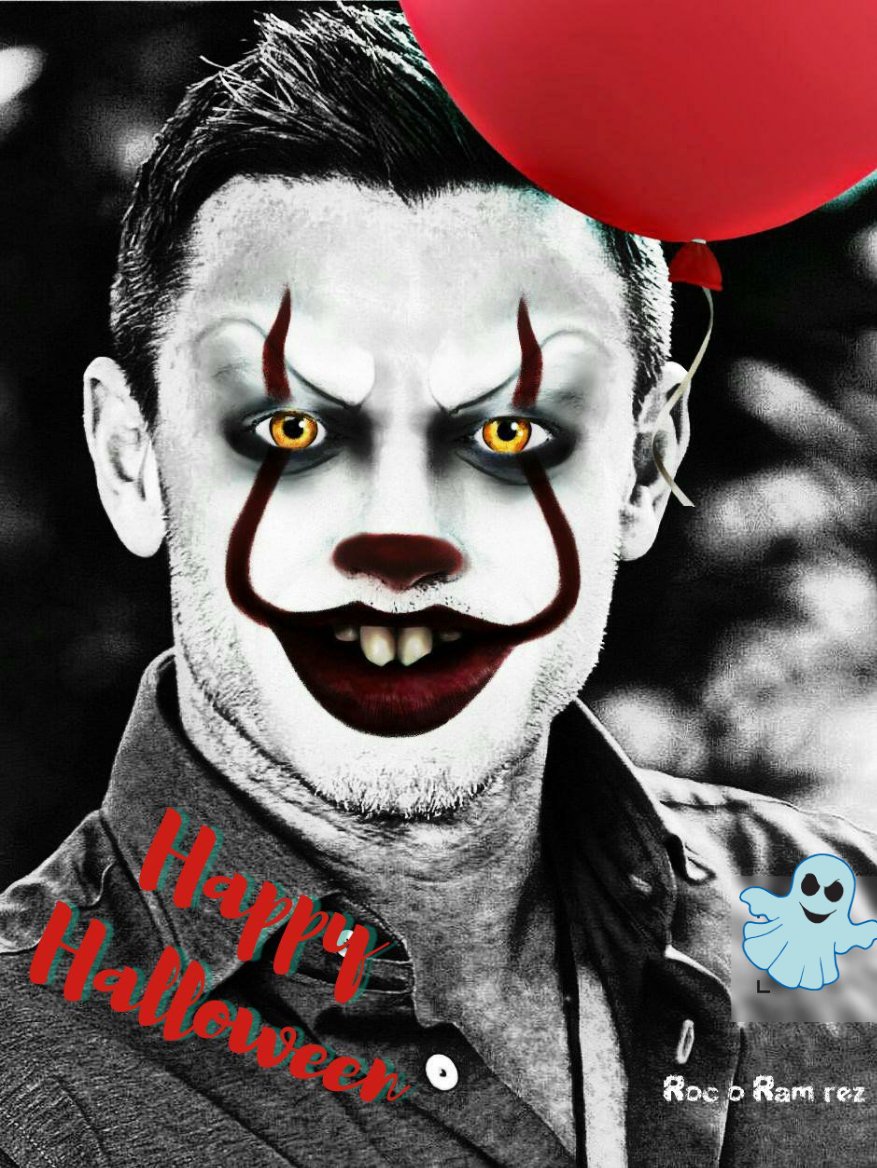 arociorl's tweet photo. #Day31 #LukeTober #ThisIsHalloween #LukeEvans #It 🤡👻🦇🕷️💀🎃😘 https://t.co/1k2eW5d7Hs
