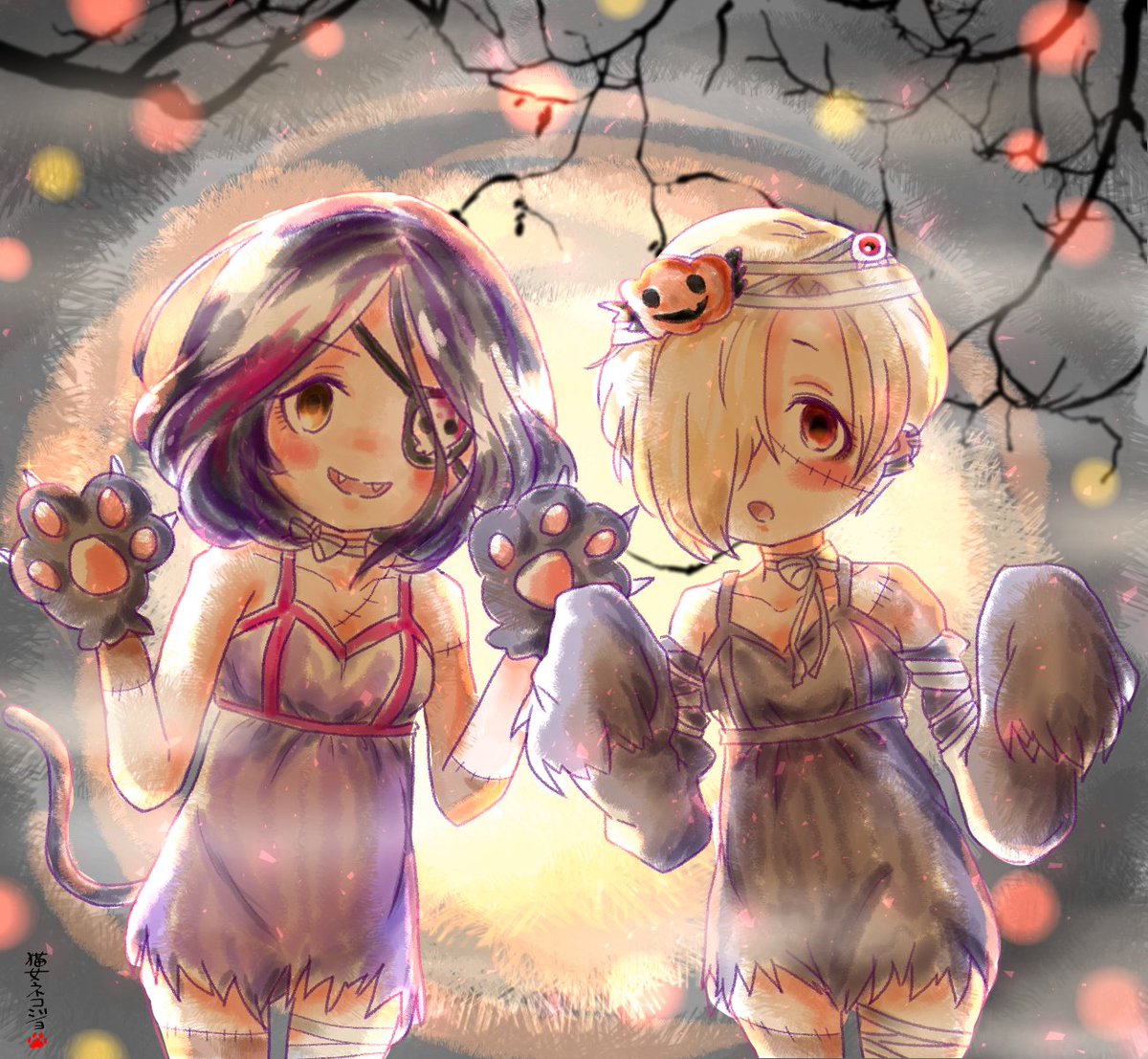 猫女ネコジョ A Twitter ハロウィーん 川ヮo 白坂小梅 早坂美玲 ハロウィンイラスト 猫女ネコジョ A Twitter ハロウィーん 川ヮo 白坂小梅 早坂美玲 ハロウィンイラスト