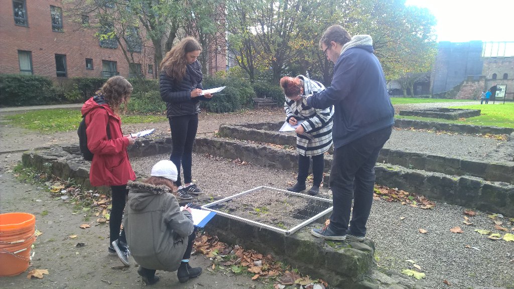 How many archaeology students does it take to draw a 1m square? #archaeology #teaching #Castlefield