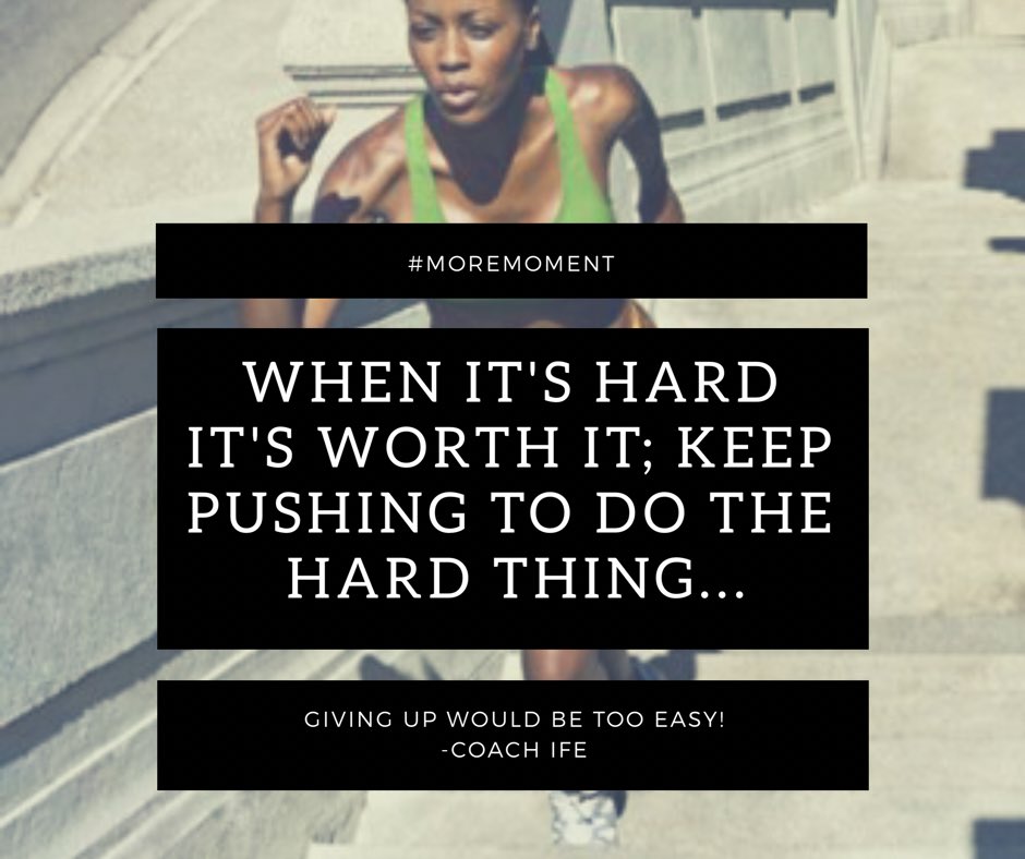IGANDMORE's tweet photo. #MOREMoment Giving up would be too easy..
#ItsTimeForMORE
#IGandMoreEmpoweringYouToBecomeMORE https://t.co/9QsZTcqQhE
