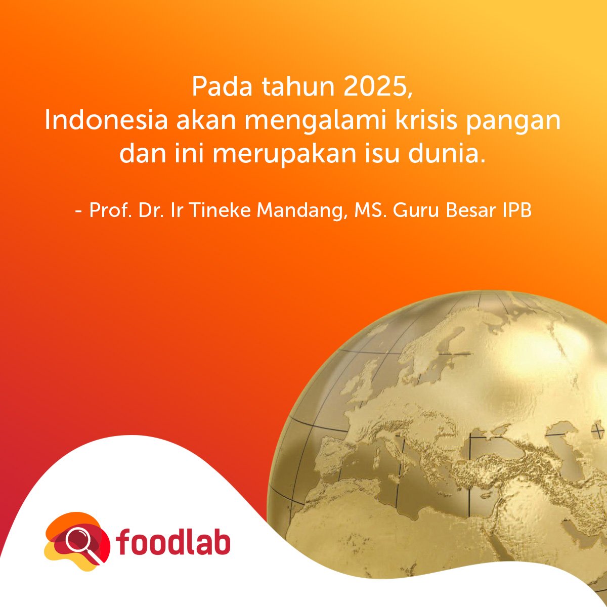 FoodLabBandung's tweet photo. Sebagai masyarakat, kita bisa membantu pemerintah dengan belajar makan makanan pokok selain nasi demi keberlanjutan pangan. #foodlabquotes https://t.co/uCGwR7F3vD
