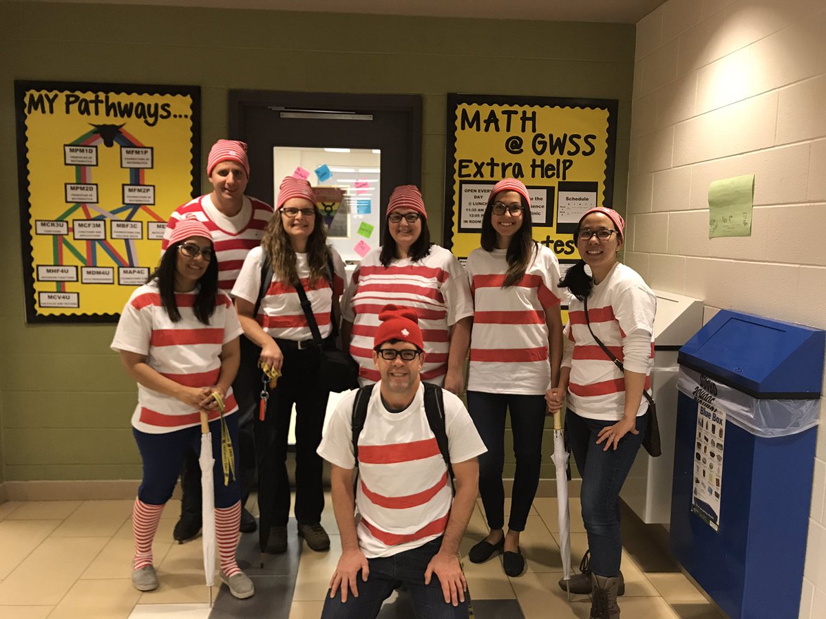MsTanHDSB's tweet photo. Happy Halloween!! #whereswaldo #gwssmath #mathftw @GWSSMathSci https://t.co/u8SFmU2f8d
