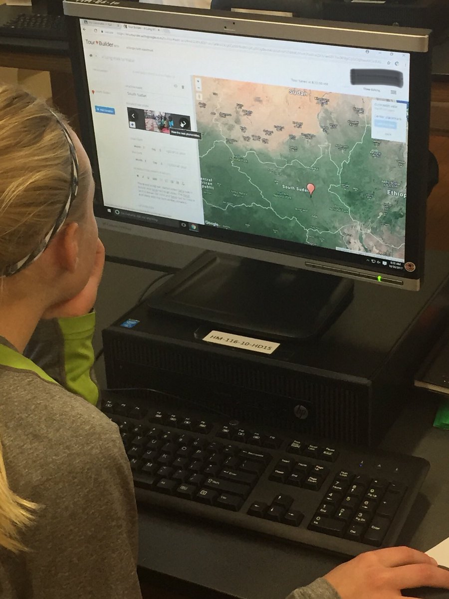 JoiNTech914's tweet photo. 7th grade students working on their #LitTrips using #GoogleTourBuilder for #ALongWalkToWater #EdTech https://t.co/ppgy0O74Dm