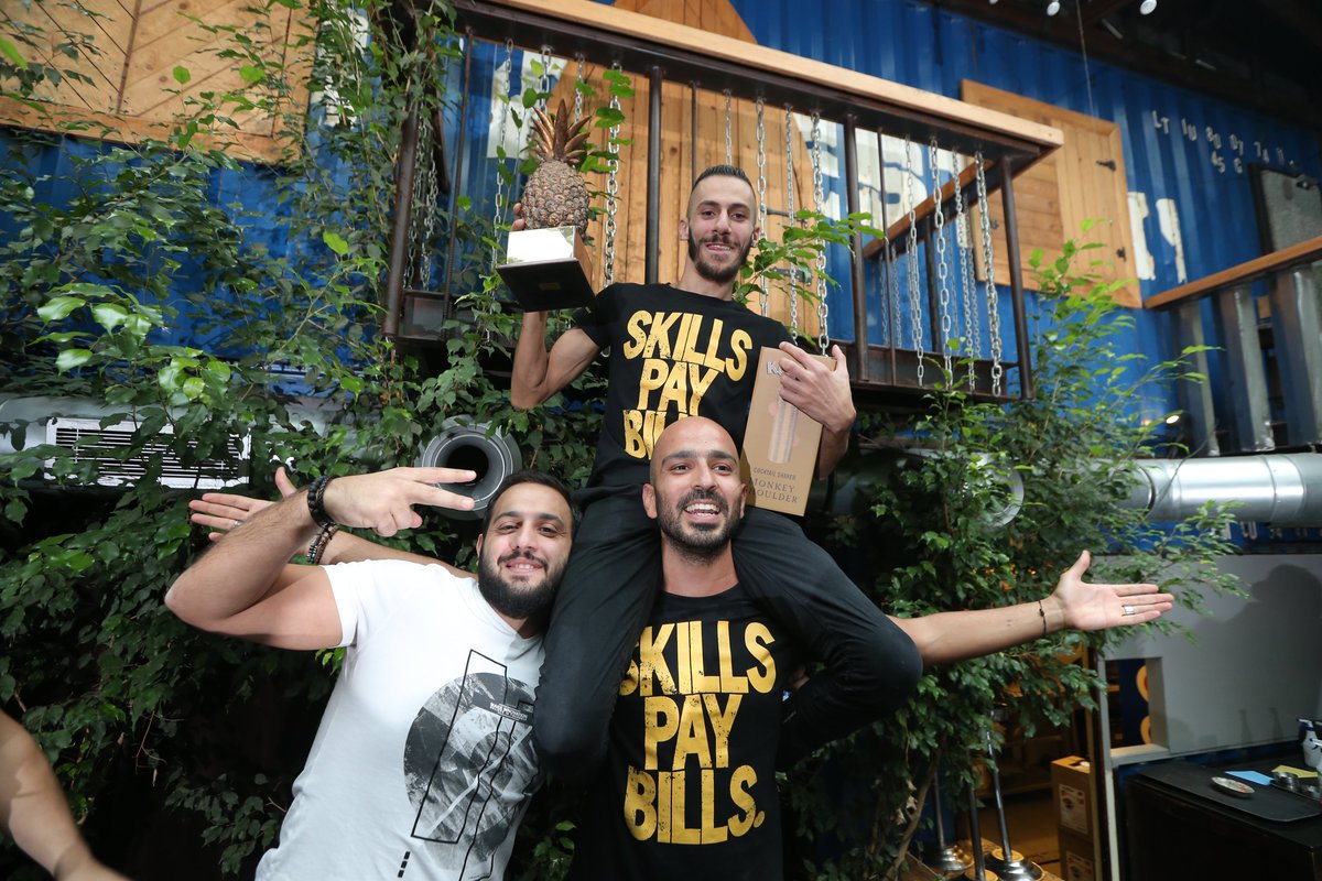 UBartenderChamp's tweet photo. Congrats to our Beirut winner Georges Bou Diwan followed by runner up Johhny Ward proving they have the skills to pay the bills! #UBC2017 🙊🍹 https://t.co/raJBFqdi8Z