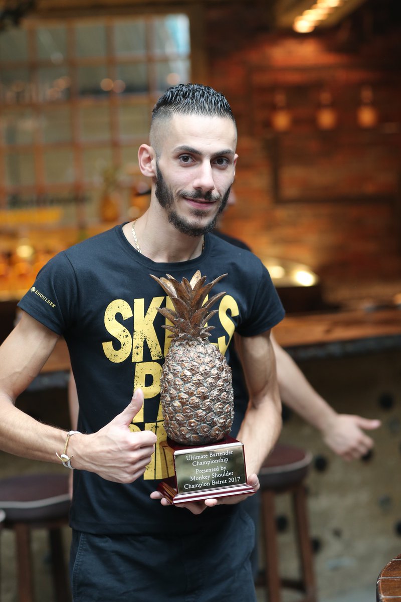 UBartenderChamp's tweet photo. Congrats to our Beirut winner Georges Bou Diwan followed by runner up Johhny Ward proving they have the skills to pay the bills! #UBC2017 🙊🍹 https://t.co/raJBFqdi8Z