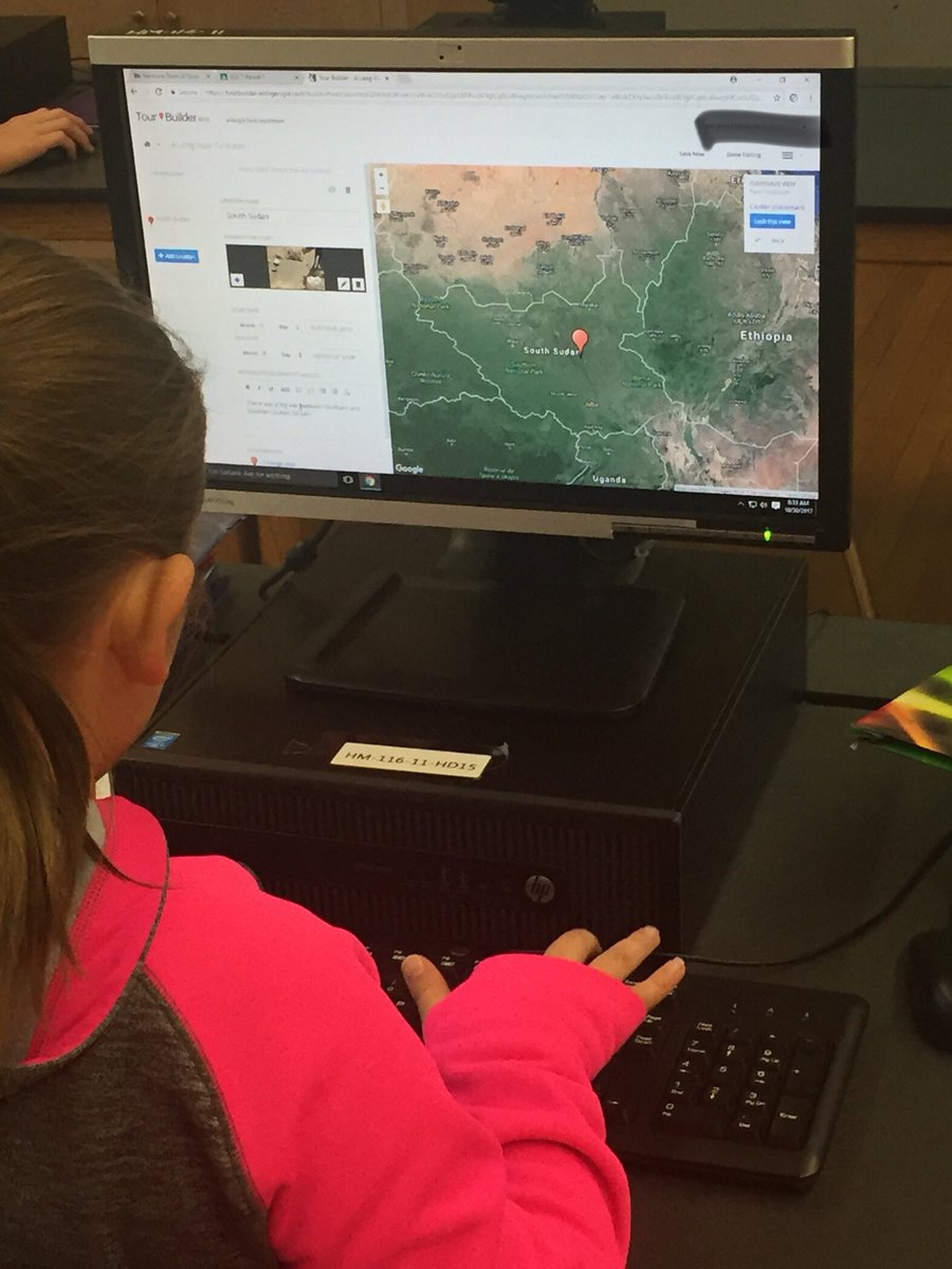 JoiNTech914's tweet photo. 7th grade students working on their #LitTrips using #GoogleTourBuilder for #ALongWalkToWater #EdTech https://t.co/ppgy0O74Dm