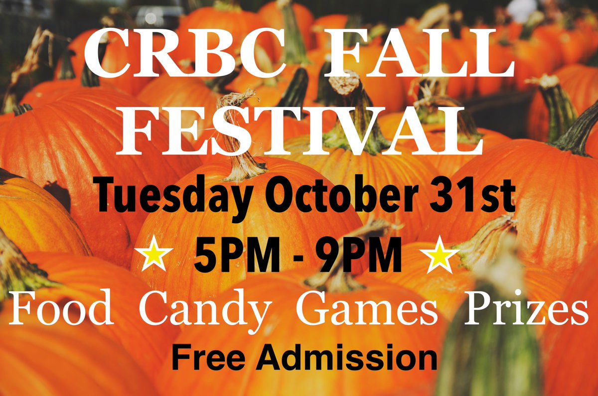 gocrbc's tweet photo. Fall festival is today!!  It's FREE and open to the public.  Won't you join us?
#fallfestival  #candy  #gocrbc  #closefamilybigcity https://t.co/Hq7H0qQgu0
