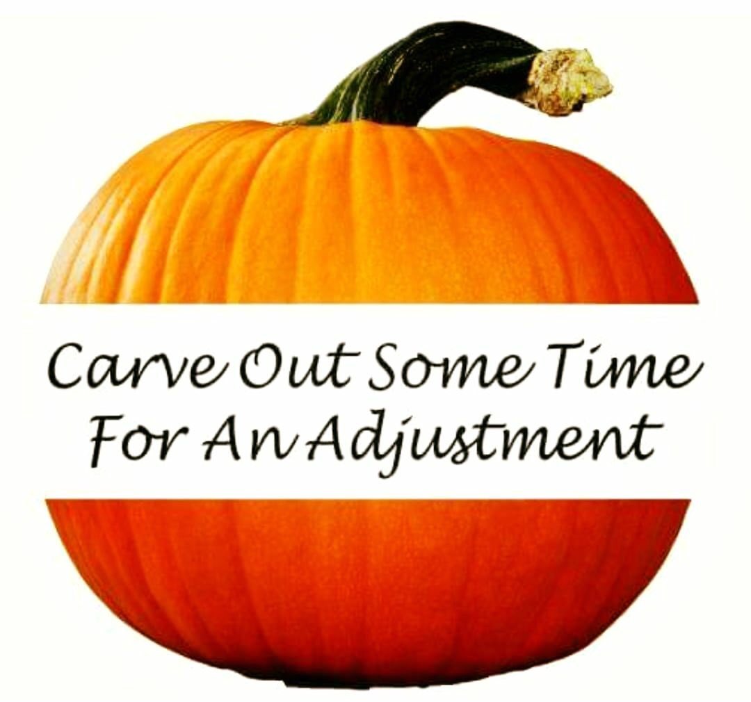 HAPPY HALLOWEEN!!
Carve out some time for an adjustment today! Bundle up and be safe tonight, it will be a cold one. 🎃❄☠👻🍬 #Halloween2017