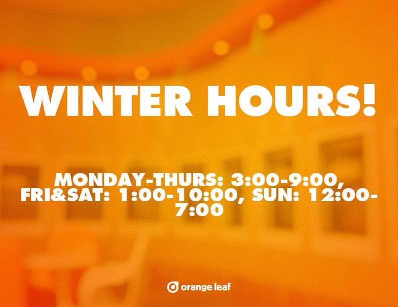 Our hours are changing tomorrow!