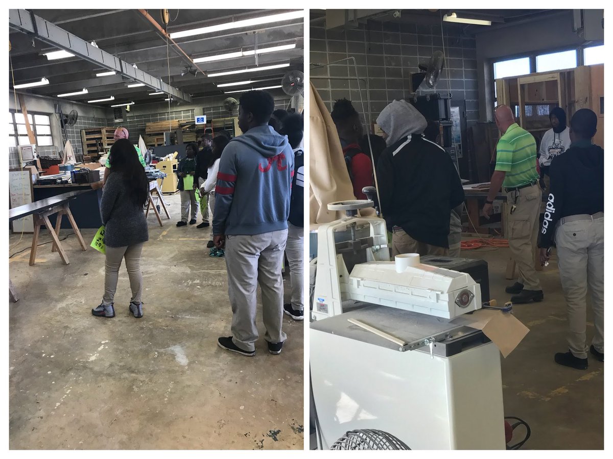 faulkner_ctc's tweet photo. Check out the @VHSAcademies tour of Faulkner this morning! They had fun learning about carpentry! #tlfctc #tlfcarpentry #vigortour @Careertechmob @MarcieMcNeal https://t.co/aZY4wcOPIm