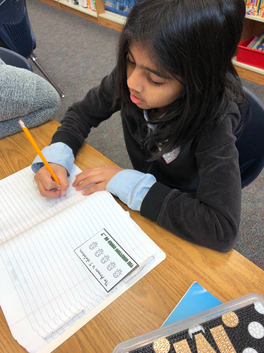 LinkLibraryTime's tweet photo. These 4th graders are working hard before the Halloween parties to write Halloween story problems. #theanswerischallenge #havingfunwithmath https://t.co/rA49hklFms