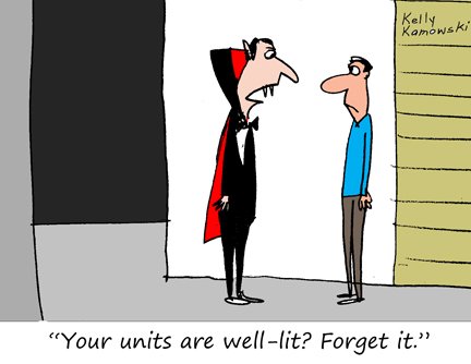 StoreSmart's tweet image. Sorry to disappoint you, Dracula, however, we take lighting and security of our self-storage units seriously! #HappyHalloween