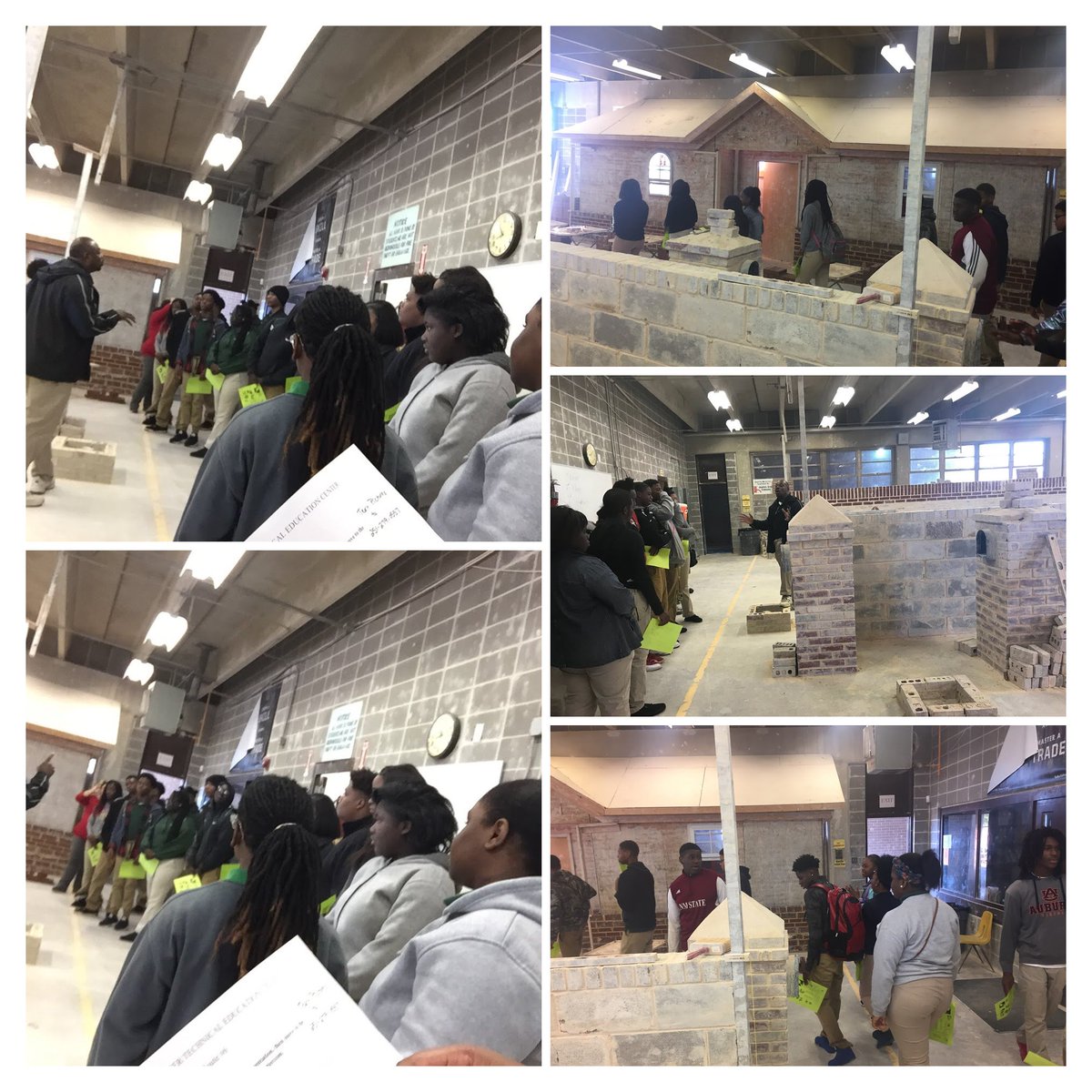 faulkner_ctc's tweet photo. Check out the @VHSAcademies tour of Faulkner this morning! Students got a kick out of Masonry! #tlfctc #tlfmasonry #vigortour @Careertechmob @MarcieMcNeal https://t.co/jZDUVOt0vk