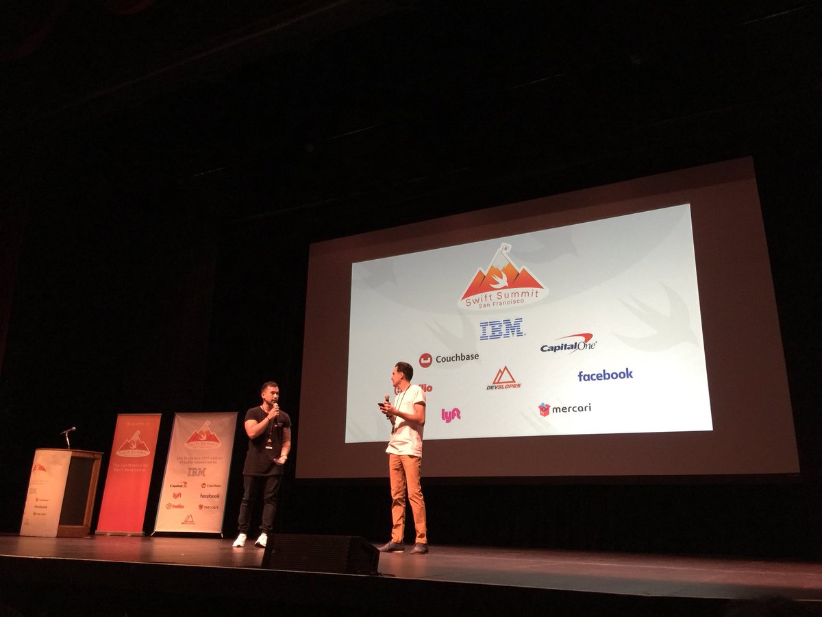 keitaitok's tweet image. Awesome MCs @AndyyHope and @garricn at #SwiftSummit 2017