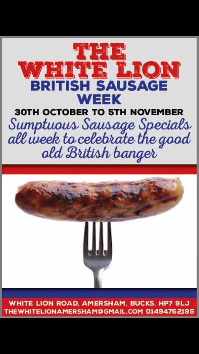 WhiteLionRoad's tweet photo. It's #BritishSausageWeek and boy have we got some Sumptuous Sausage Specials for you!! https://t.co/C8tn58wb7H