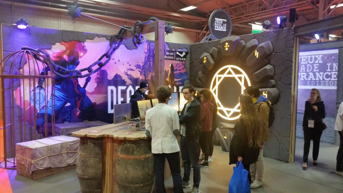 motiontwin's tweet photo. Come check out Dead Cells at the #PGW! We're in the Jeux Made in France area. Also it's 15% off right now! #Gaming #gamedev #Steamsale https://t.co/nDnEQvzKuQ