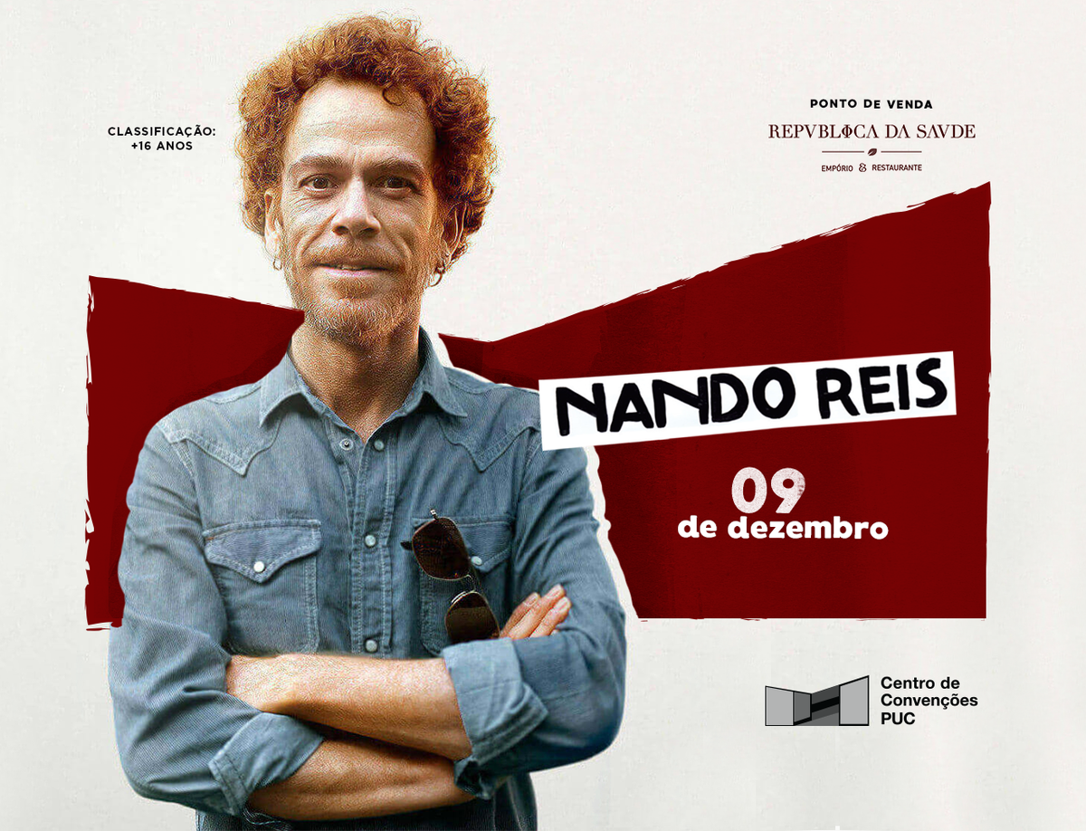 pucgoias's tweet photo. .@nando_reis chega ao #CCPUC com a turnê Jardim-Pomar no dia 9 de dezembro. Garanta já seu ingresso na @repsaude ou https://t.co/g9Gi3mhmcP https://t.co/fMHknQ7czL