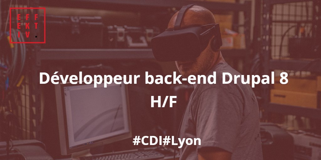 EffektivLyon's tweet photo. [#Recrutement] #Développeur back-end Drupal 8 H/F dans une agence digitale en plein essor sympa et décalée 🤙
📌https://t.co/PDDLZ5O8lu https://t.co/AlZ8OLbI83