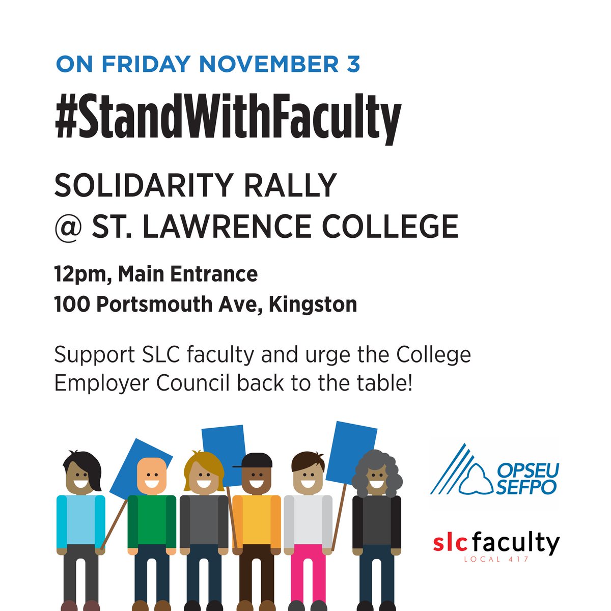 KDLCSolidarity's tweet photo. Let's make sure that there is great support for this rally! #StandWithFaculty https://t.co/07c4TL2meq