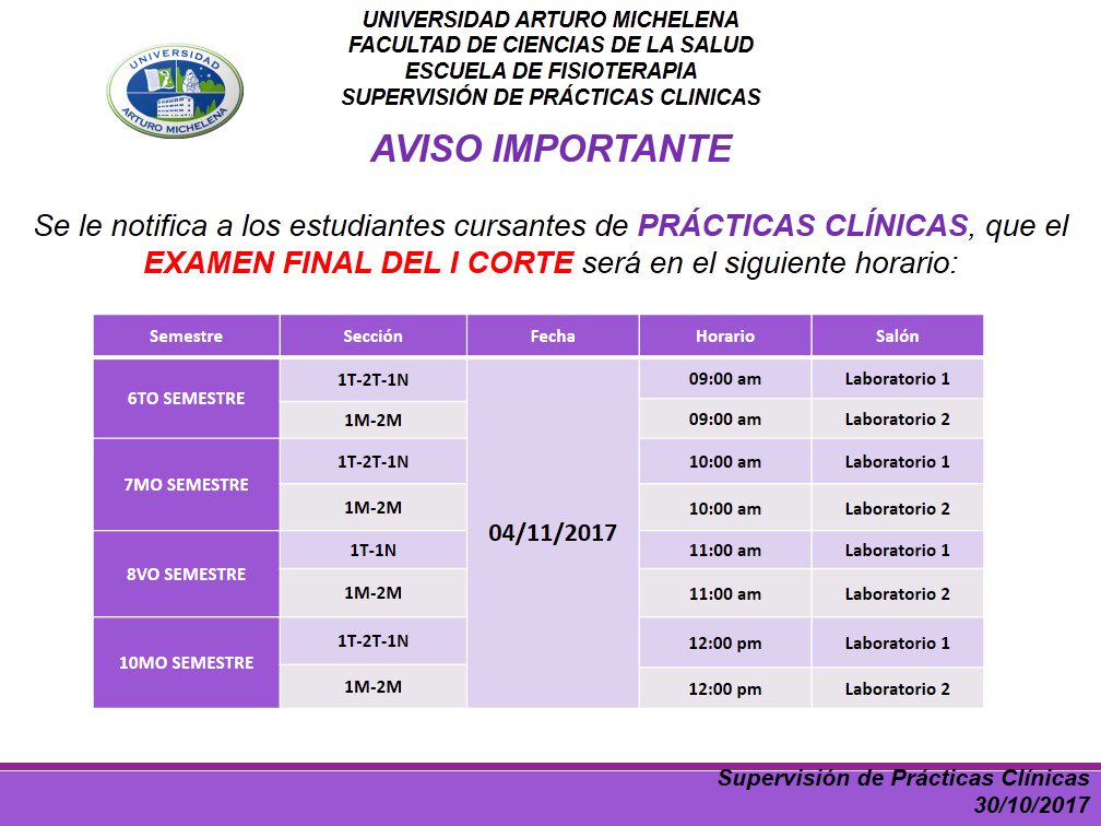 EscFT_UAM's tweet photo. ATENCIÓN PRACTICAS CLÍNICAS https://t.co/i2jDiOpLNr