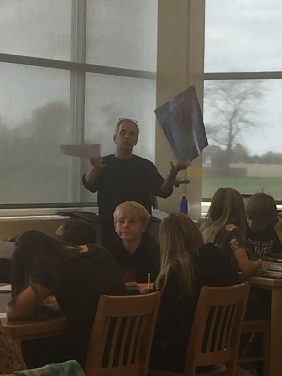 NungieLaura's tweet photo. Spending the day with @emilsher and my students. This is what our kids need. Real authors being real with them #priceless #opportunity https://t.co/M3yv1evjqY