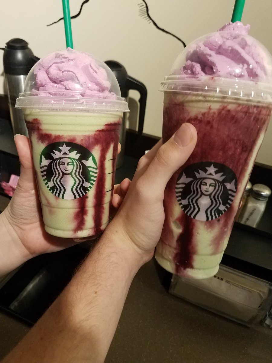 YourKingHockey's tweet photo. #HappyHalloween everyone me and the lady trying the #zombiefrap we both love it! Hope y'all have an awesome day see you tonight in chat! https://t.co/RF6TCN4vGb