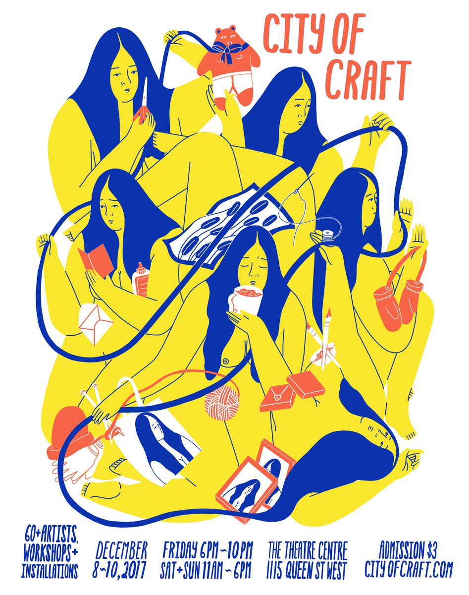 cityofcraft's tweet photo. Here it is! The official City of Craft 2017 poster, designed by the iconic @nessnesslee! https://t.co/1HQmBt158T