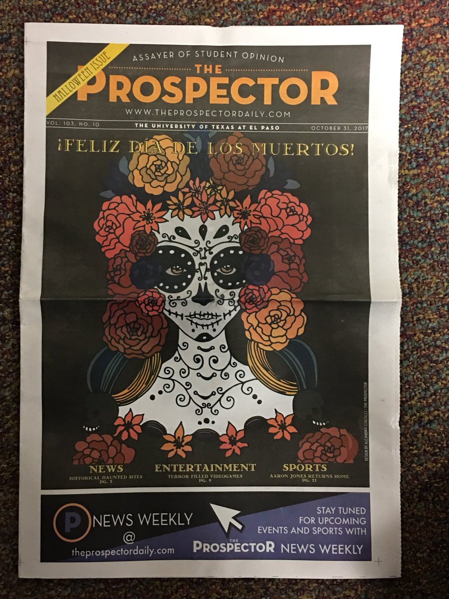 JACarranco_'s tweet photo. UTEP family, stop by campus today and pick up our 2017 Halloween issue with a special featured cartoon! ππππ€·π»ββοΈ #timmywise #WeAreMiners https://t.co/tSvspCEjjx