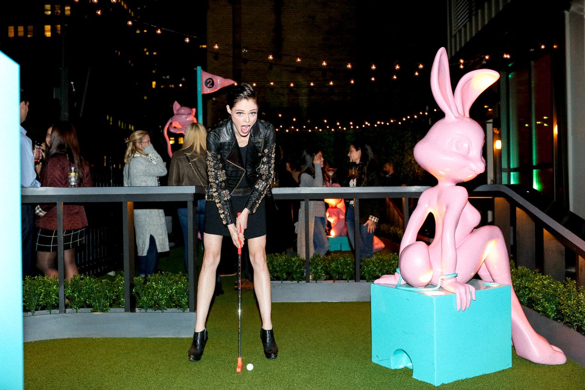 FashionWeek's tweet photo. @MADE hosted a "coming out" party at @MoxyTimesSquare with #SlickWoods. See who showed up in style. #MoxyXMADE #AttheMoxy https://t.co/qeBz1flBn1
