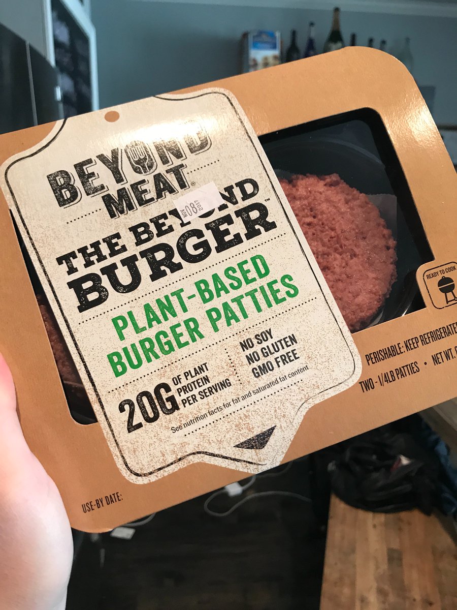 I tried the Impossible Burger and the Beyond Burger is SO much more delicious!  Sorry, IB. At least both are meat free! <a href="/BeyondMeat/">Beyond Meat</a> #nomeat