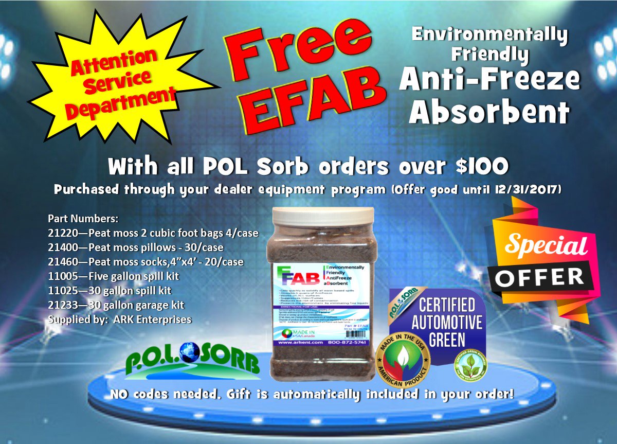 polsorbgal's tweet photo. Having a great special for our automotive dealer service centers, a FREE jug of EFAB with any order over $100. #automotive #polsorb https://t.co/cECrENoNAn