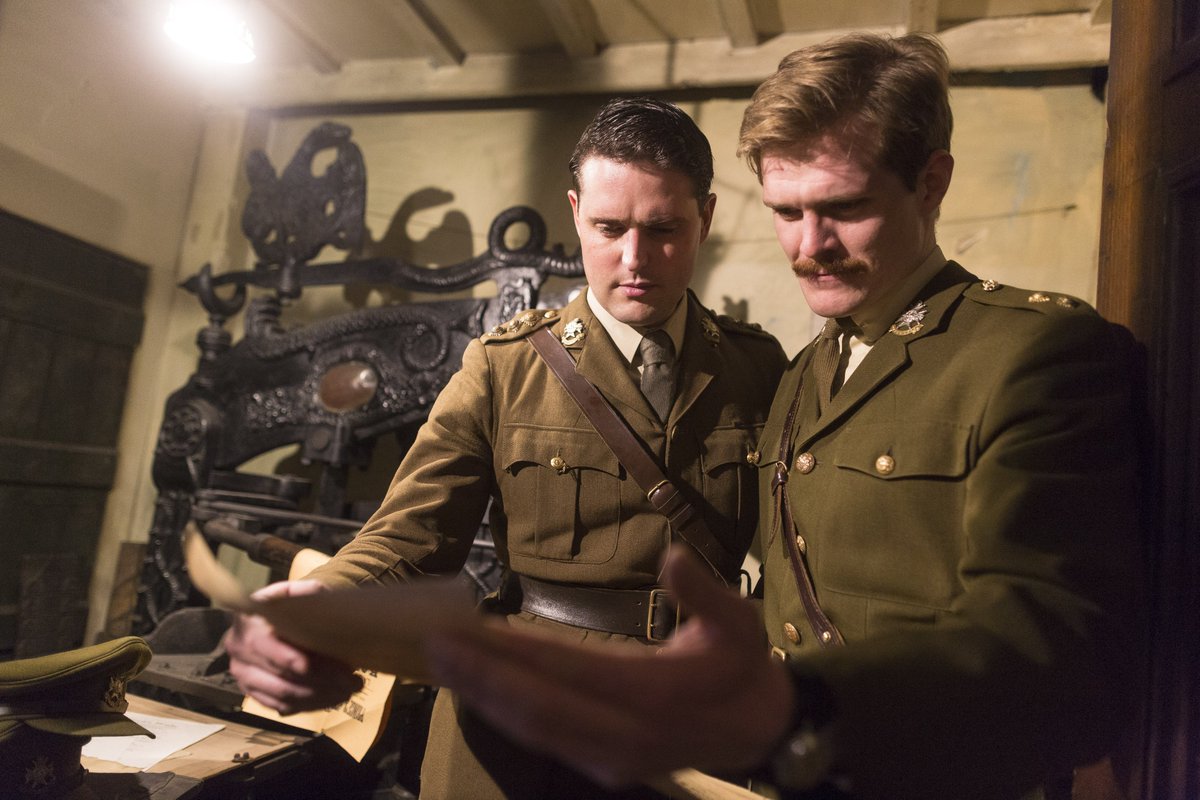 PalaceAndOpera's tweet photo. Stars of the @WipersTimesPlay visited @SalfordMuseum today to try out a historic printing press ahead of tonight's show at the Opera House. https://t.co/WGeKWCq1YH