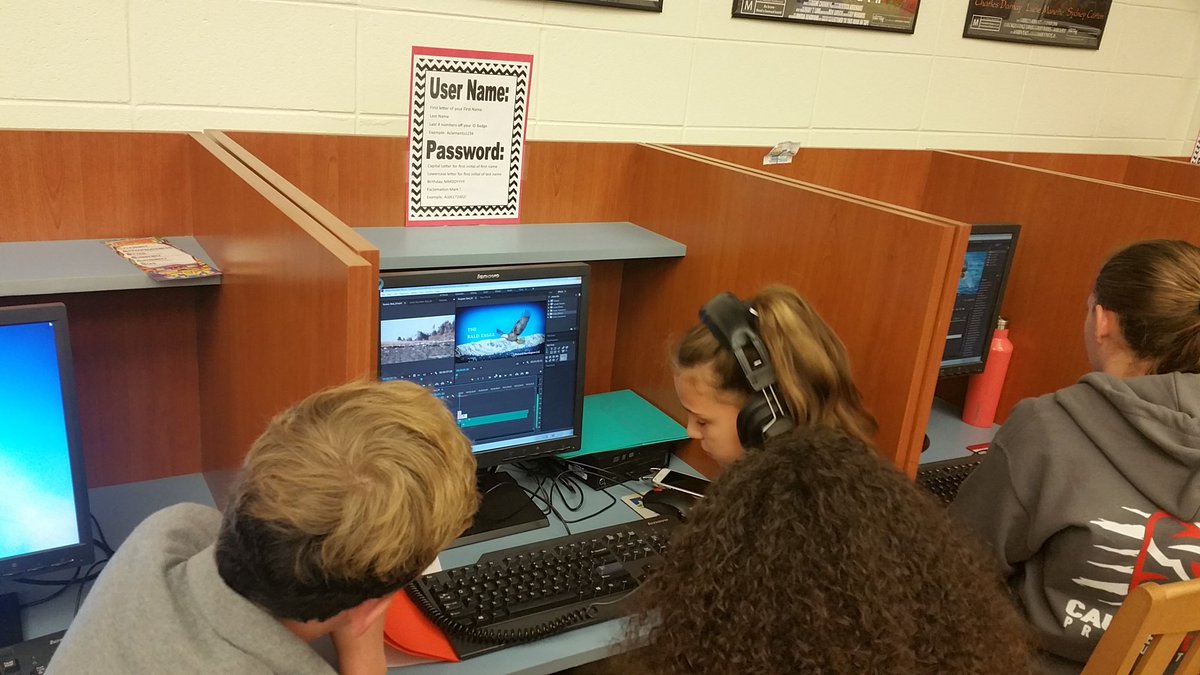 Causey's 6th grade broadcasting students are collaborating and creating with Adobe Premiere.
