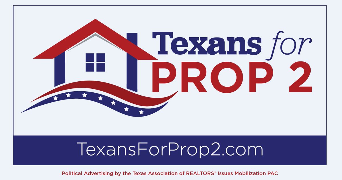 TexansForProp2's tweet photo. Early voting continues thru Nov. 3. Visit https://t.co/bNnGLA6YiQ for FAQ and videos explaining how #Prop2 helps Texas homeowners. https://t.co/q6rwGBR7P1