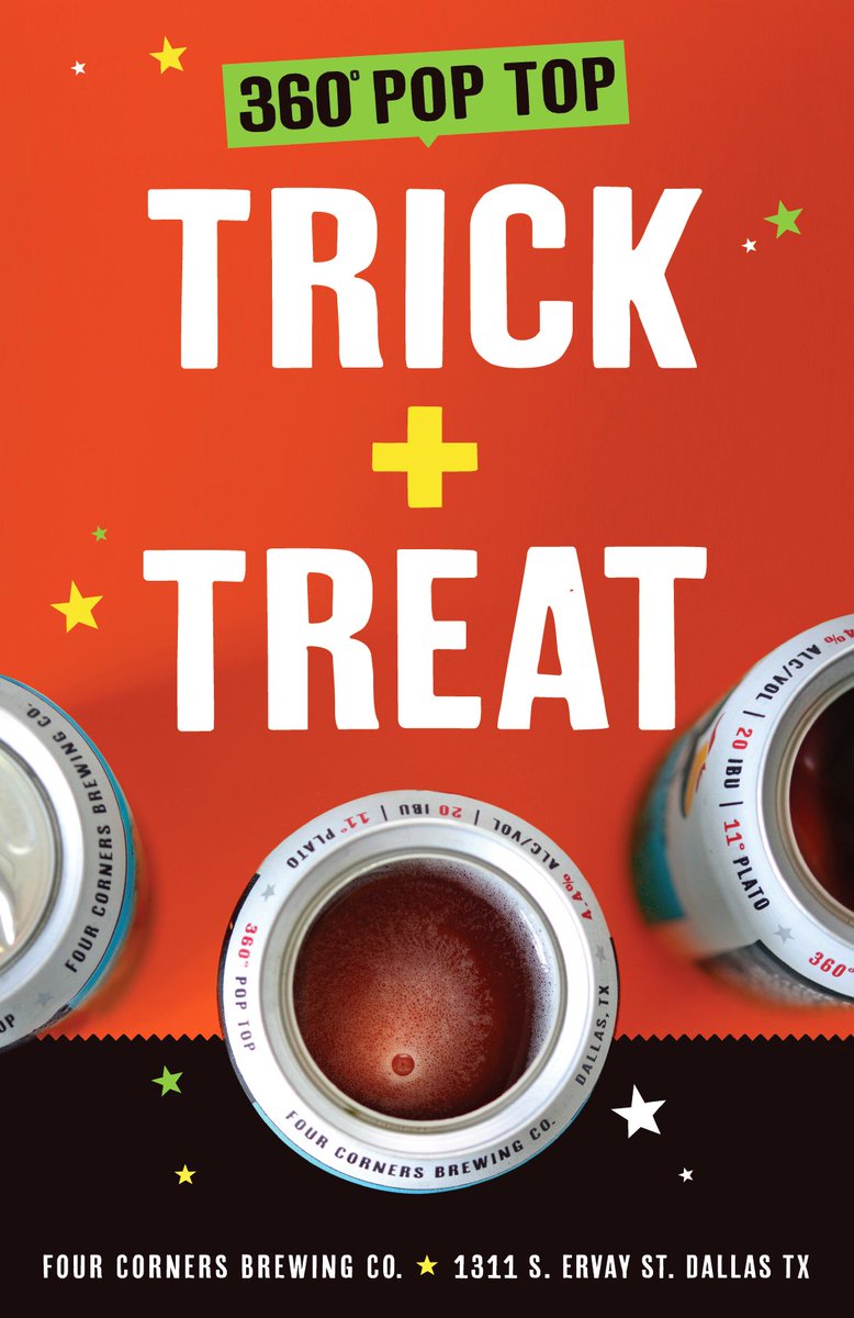 fcbrewing's tweet photo. Trick y Treat. Get you something good to drink! #HappyHalloween #fcbrewing #DTX #360PopTop https://t.co/GPXRYGeHVG