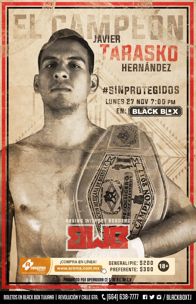 ViveBWB's tweet photo. No te pierdas esta gran pelea por el campeonato Super Ligero de la AMB entre Tarasco vs Mr Hollywood 
#SinProtegidos #TaraskoVsMrHollywood https://t.co/LgXzSkdDGE